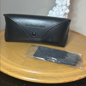 Polo Ralph Lauren‎ Hard Eyeglass Case Black with Cleaning Cloth
